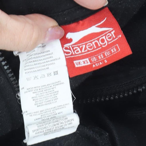 Slazenger Unisex Adults Black XS Full Zip Hoodie
