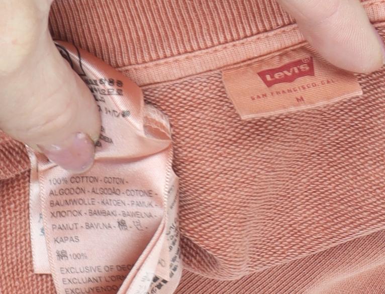 Levi's Men's Pink Crew Neck Pullover Sweatshirt M