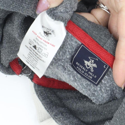 Beverly Hills Polo Club Men's Grey Hoodie, L