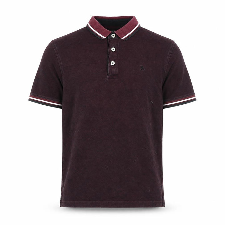 Jack & Jones Men's Red Polo, Medium, Short Sleeve, Cotton