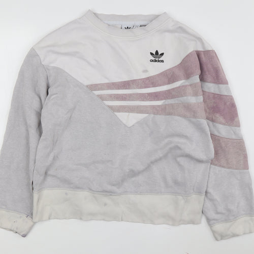 Adidas Women's Grey Size 10 Pullover Sweatshirt