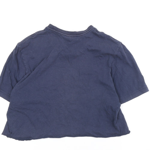Adidas Unisex Blue Crew Neck Logo T-Shirt M