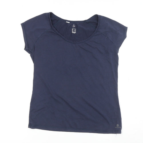 Rohnisch Women's Blue Basic T-Shirt, S, Short Sleeve