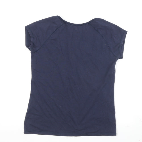 Rohnisch Women's Blue Basic T-Shirt, S, Short Sleeve