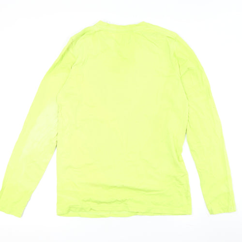 Jack & Jones Men's Green Logo Long Sleeve T-Shirt S