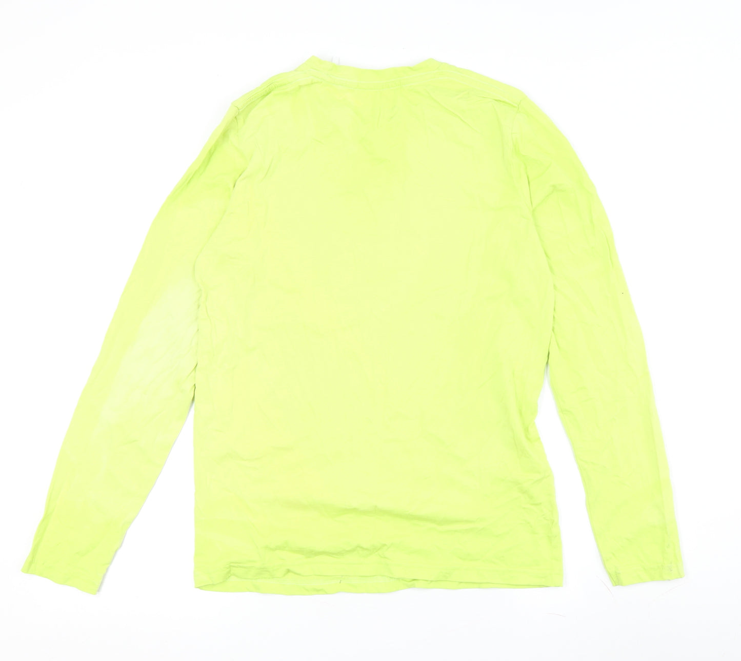 Jack & Jones Men's Green Logo Long Sleeve T-Shirt S