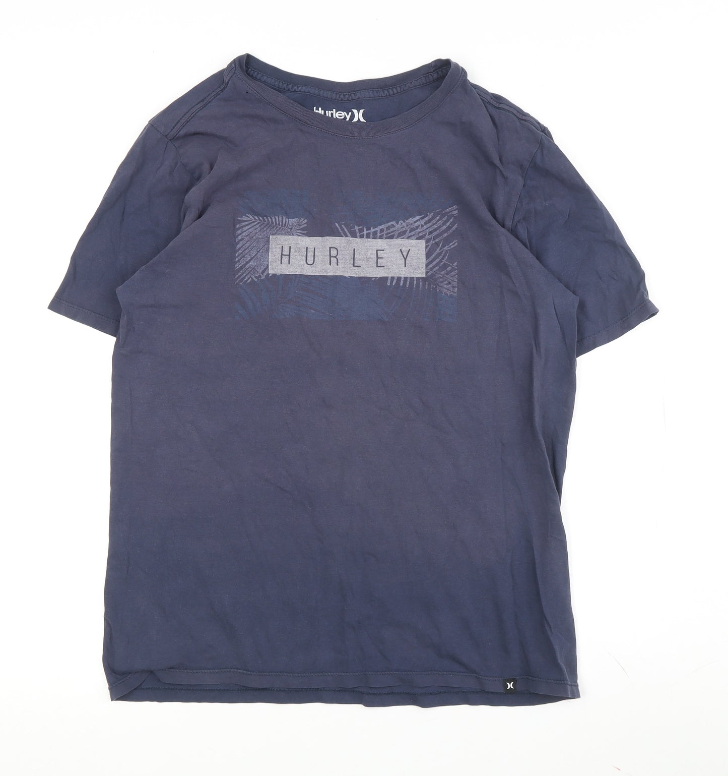 Hurley Men's Blue Crew Neck Logo T-Shirt M