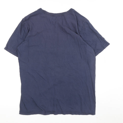 Hurley Men's Blue Crew Neck Logo T-Shirt M