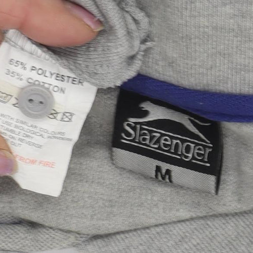 Slazenger Men's Grey Polo Medium Classic Fit