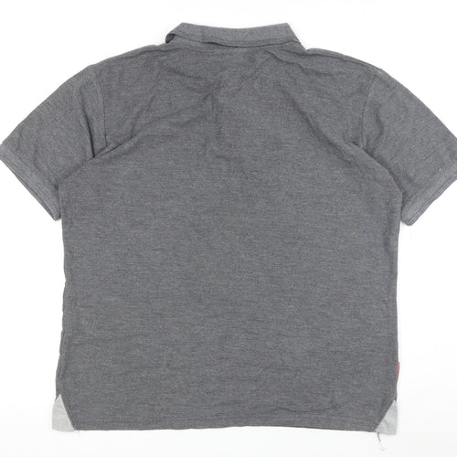 Slazenger Men's Grey Polo Shirt Regular Fit Size L