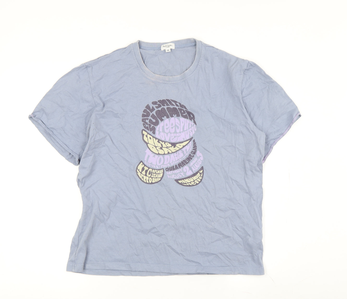 Paul Smith Men's Blue Graphic T-Shirt, M