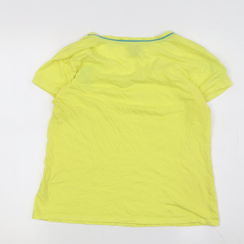 U.S. Polo Assn. Women's Yellow V-Neck T-Shirt M