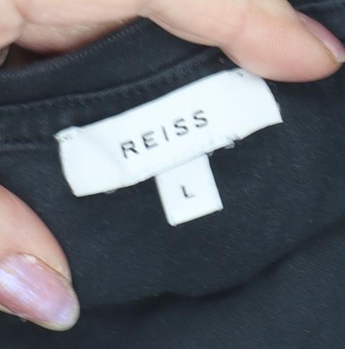 Reiss Men's Black Crew Neck Large T-Shirt