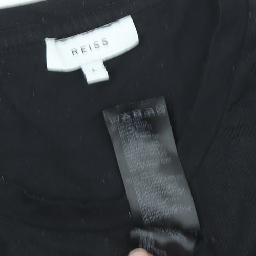 Reiss Men's Black Large Crew Neck T-Shirt