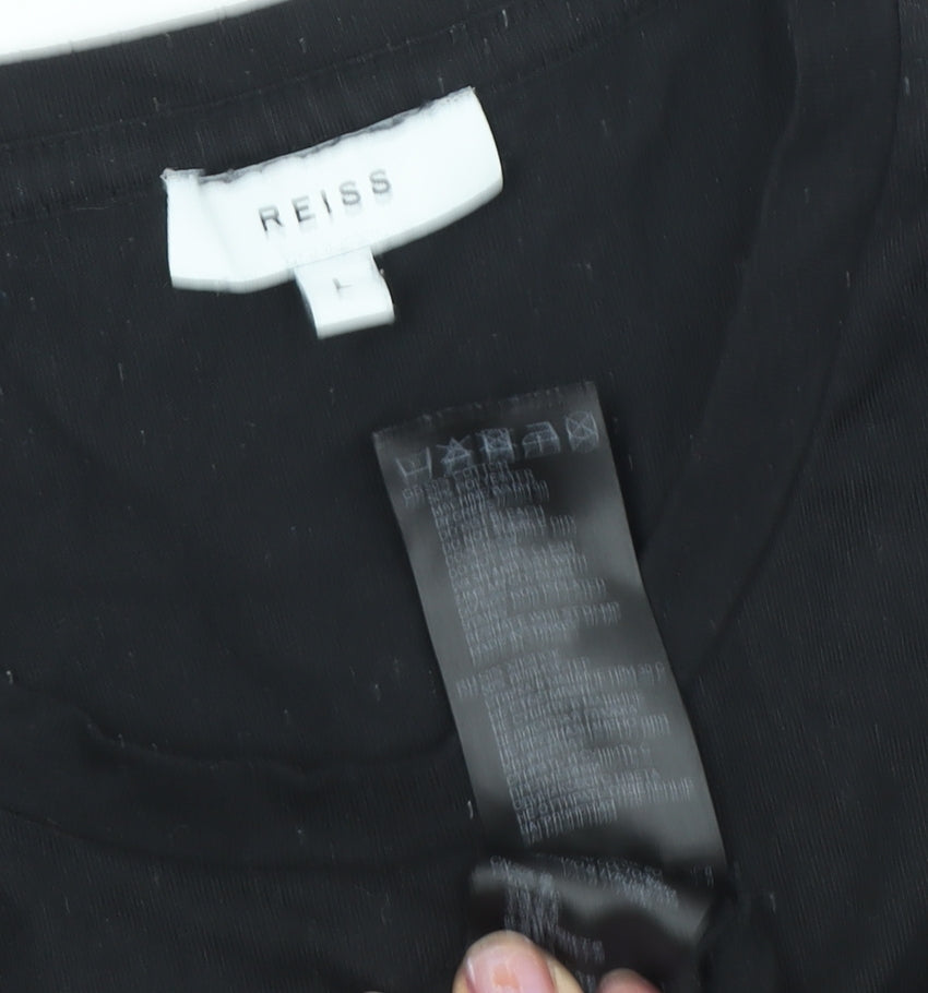 Reiss Men's Black Large Crew Neck T-Shirt
