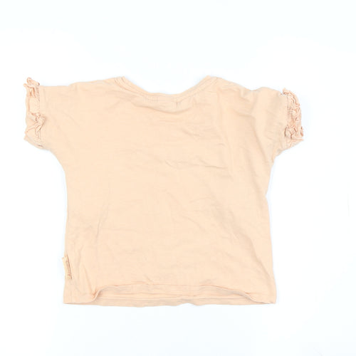 Disney Girls Beige Minnie Mouse Graphic T-Shirt, 4-5 Years