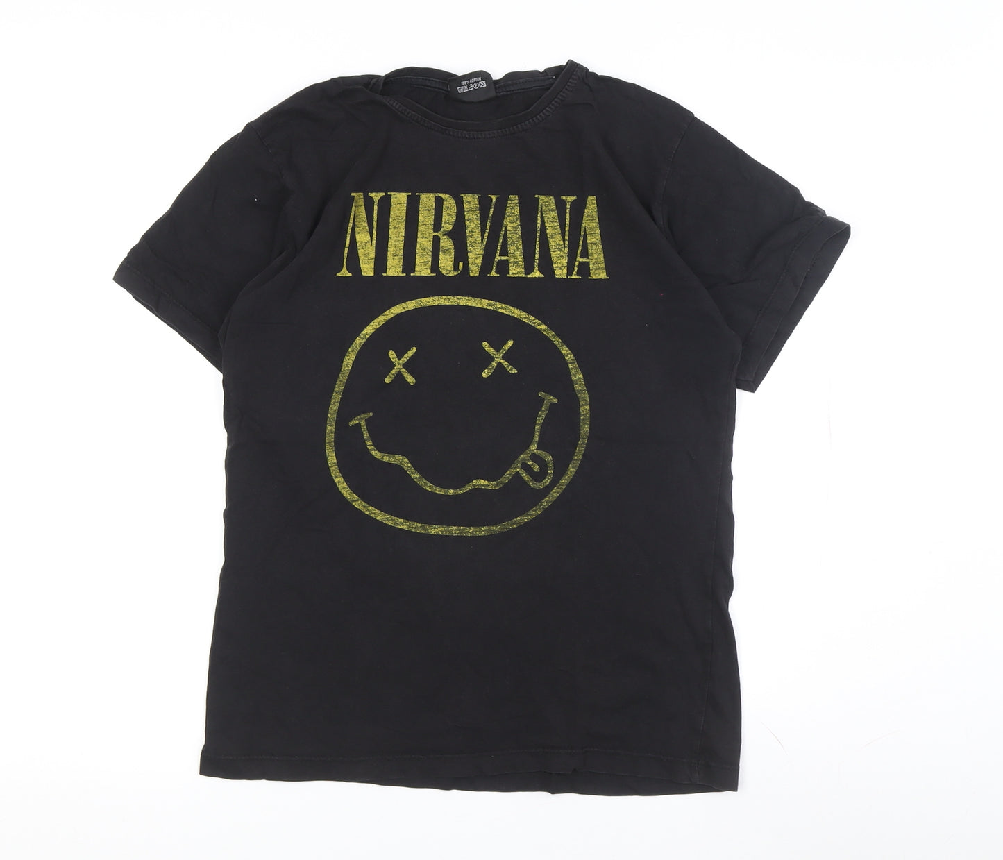 Orijin Men's Black Nirvana Graphic T-Shirt, M
