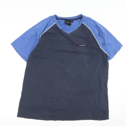 Dunlop Men's M Blue V-Neck T-Shirt