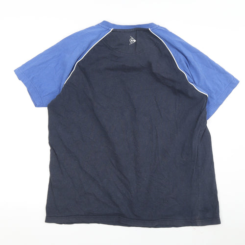 Dunlop Men's M Blue V-Neck T-Shirt