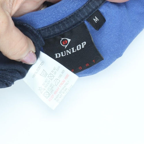 Dunlop Men's M Blue V-Neck T-Shirt