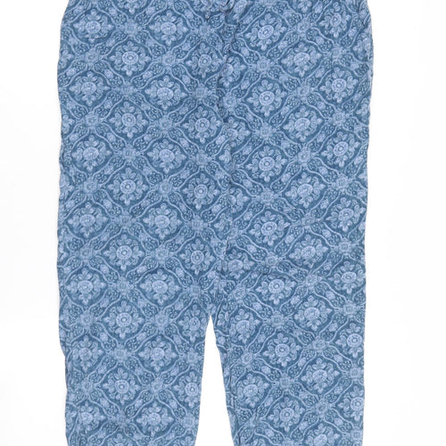 Fat Face Women's Blue Floral Jogger Trousers Size 10