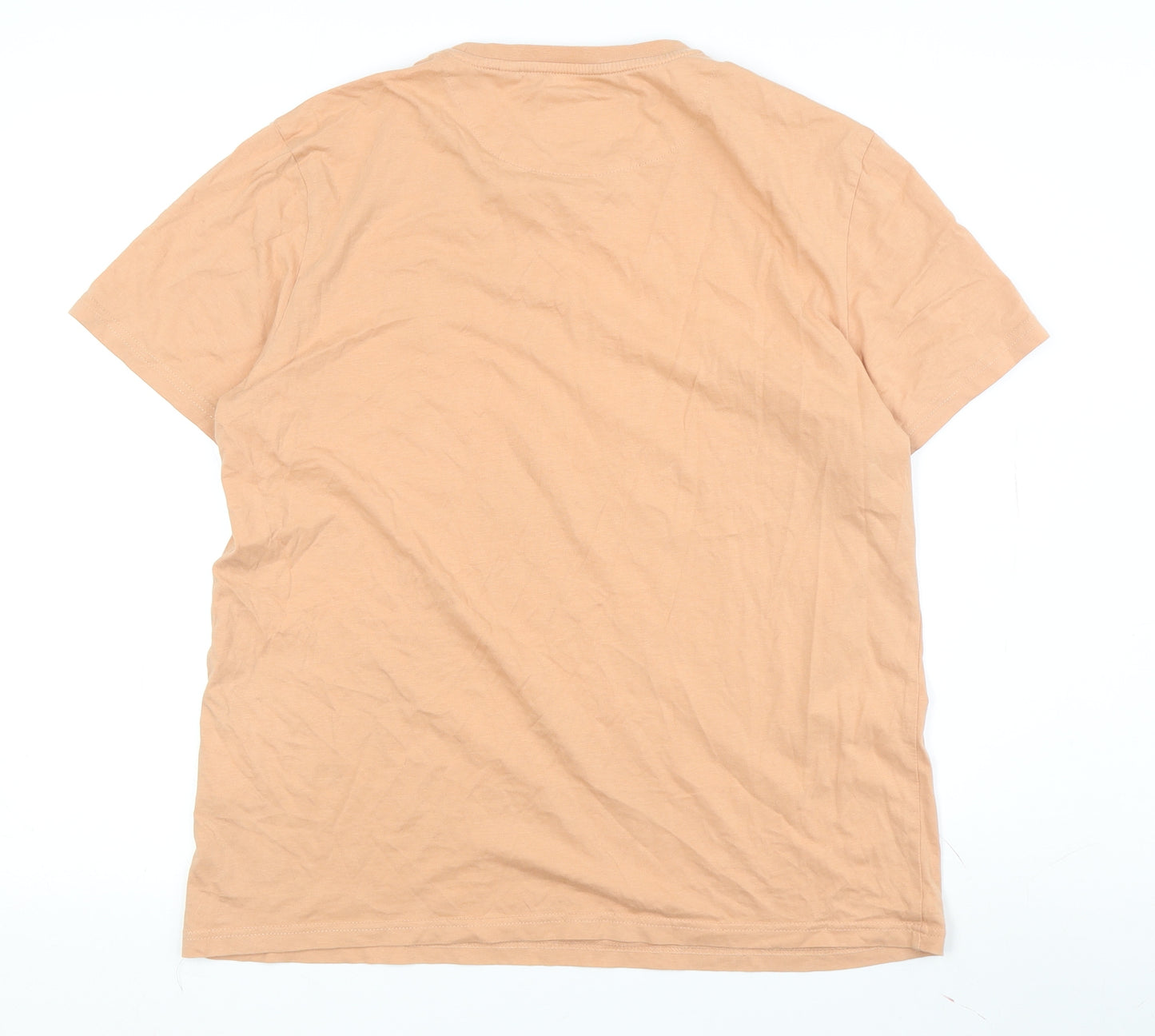 Lyle & Scott Men's Beige Cotton Logo T-Shirt Large