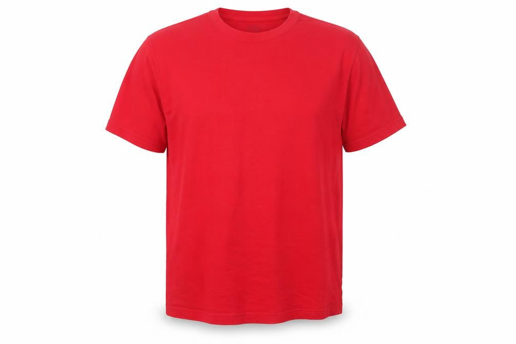 Lands' End Men's Red Cotton Crew Neck T-Shirt L