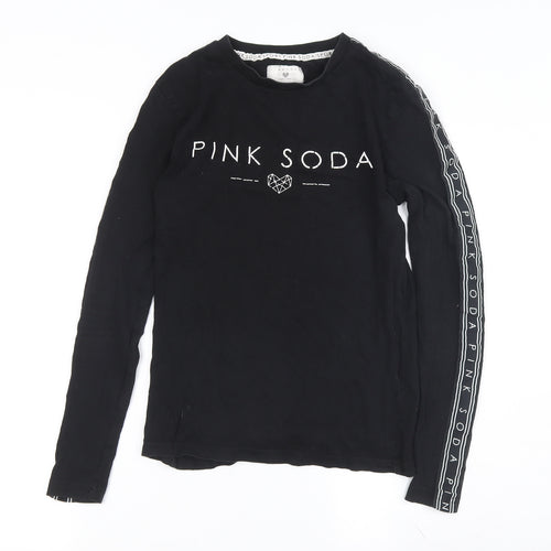 Pink Soda Women’s Black Long Sleeve T-Shirt Size 6