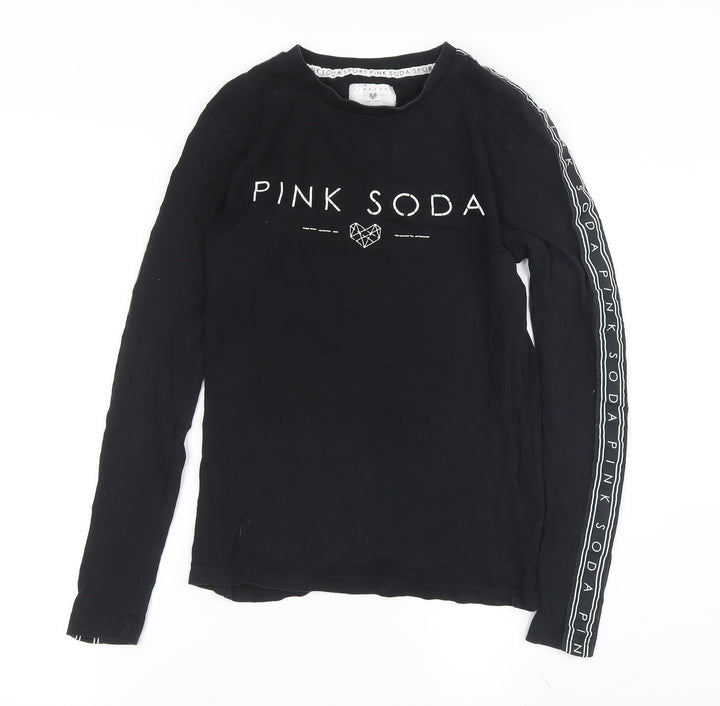 Pink Soda Women’s Black Long Sleeve T-Shirt Size 6