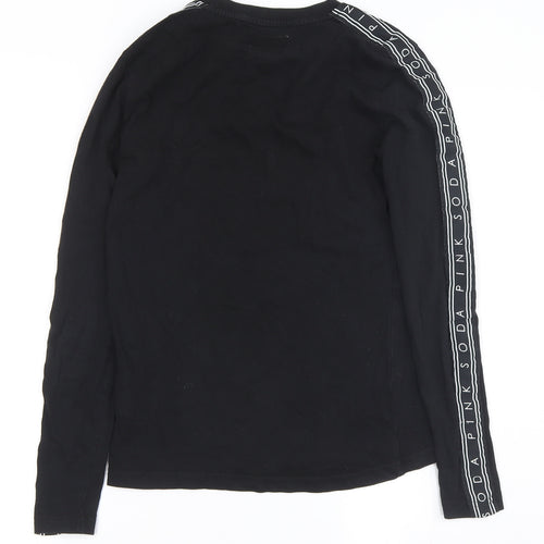 Pink Soda Women’s Black Long Sleeve T-Shirt Size 6