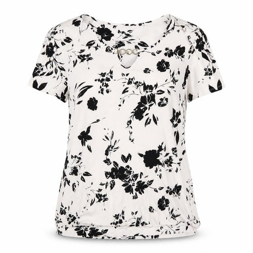 Bonmarché Women's White Floral T-Shirt Size 18