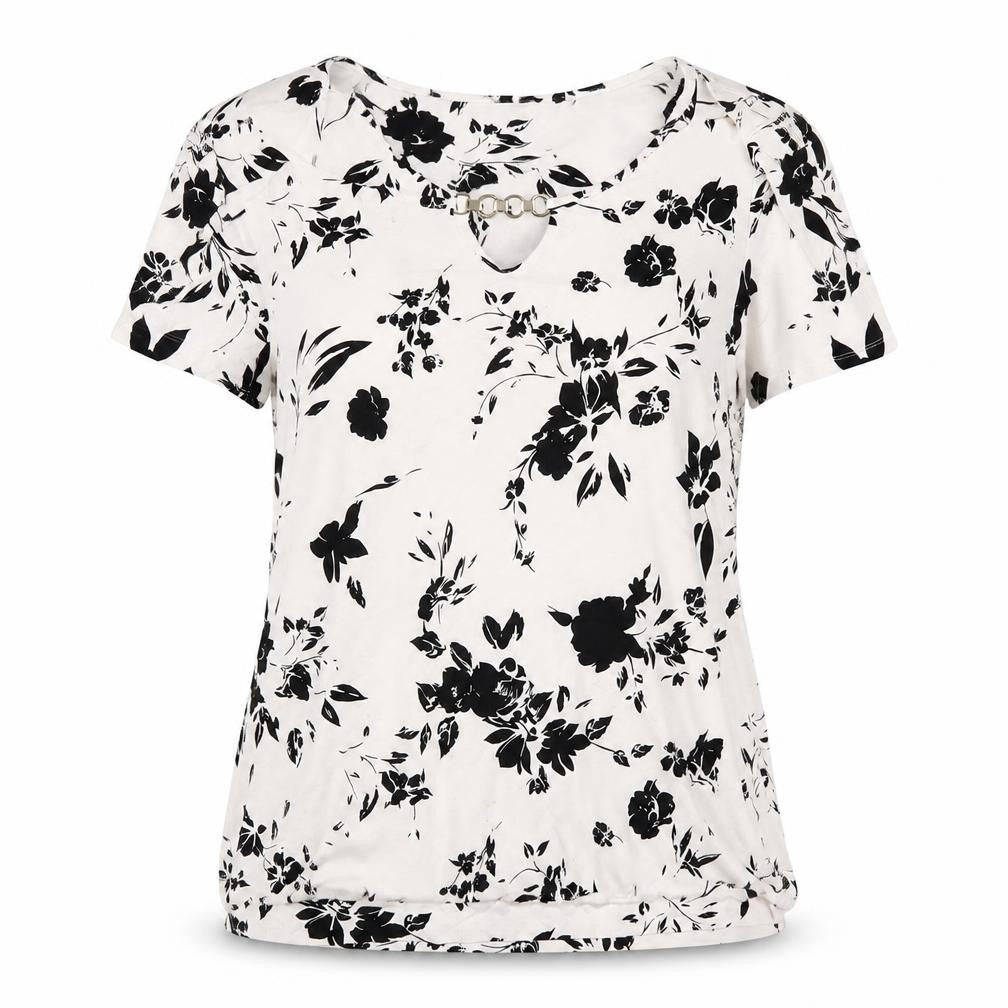 Bonmarché Women's White Floral T-Shirt Size 18