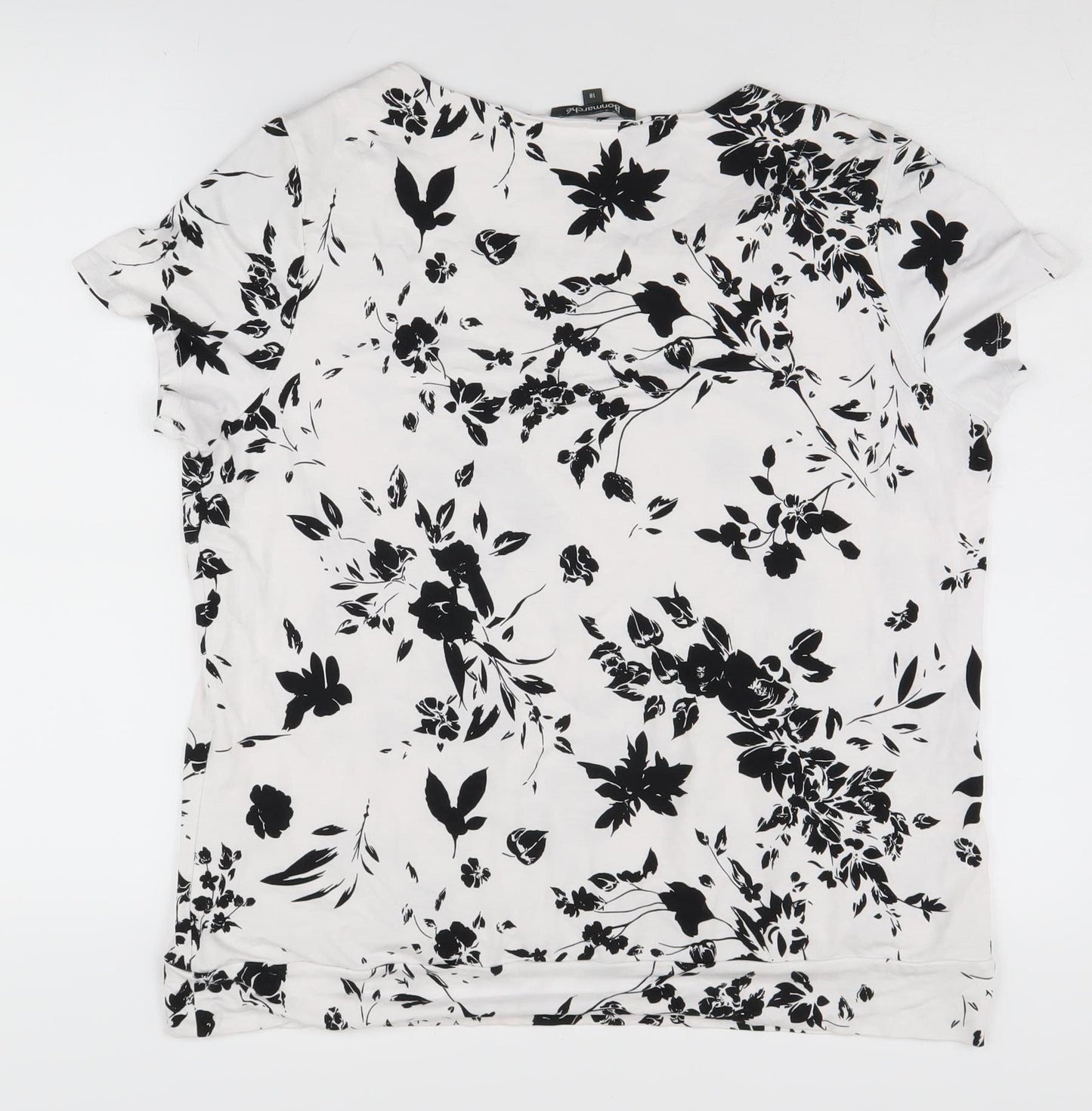 Bonmarché Women's White Floral T-Shirt Size 18