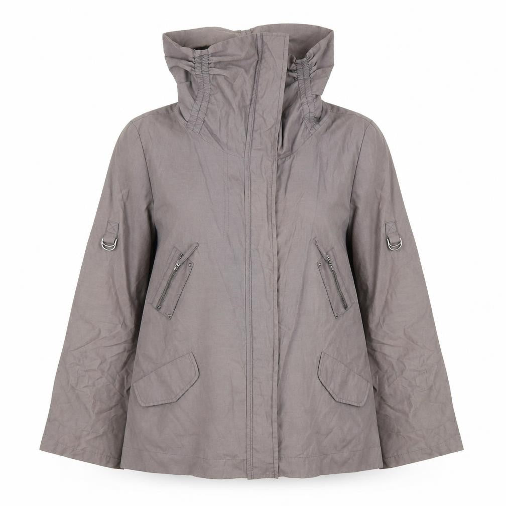 Front view of John Lewis Women's Grey Zip Jacket, size 14