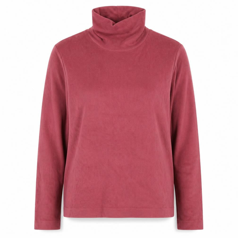 Front view of Uniqlo Women's Red Pullover Sweatshirt, M, High Neck