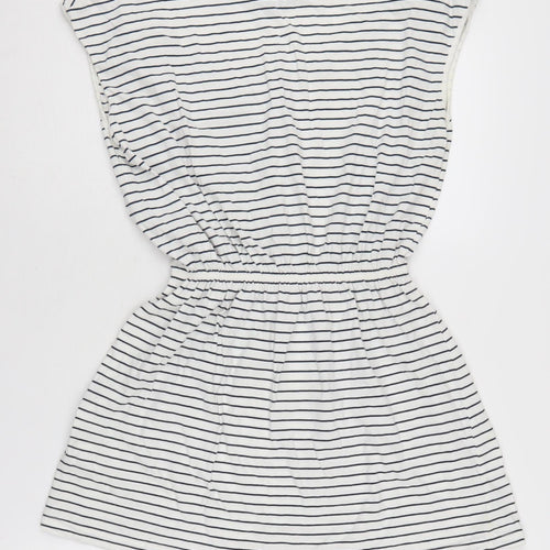 French Connection Women's White Striped Basic T-Shirt