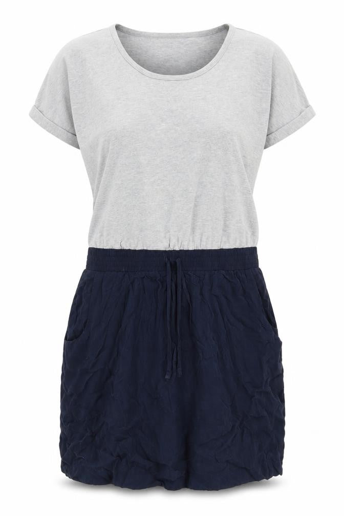 Marks and Spencer Women's Grey Navy T-Shirt Dress Size 16