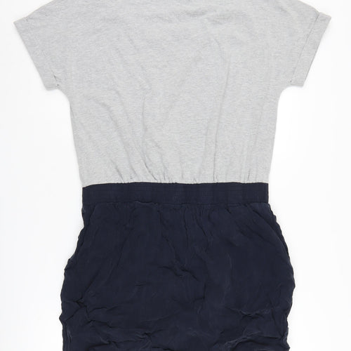 Marks and Spencer Women's Grey Navy T-Shirt Dress Size 16