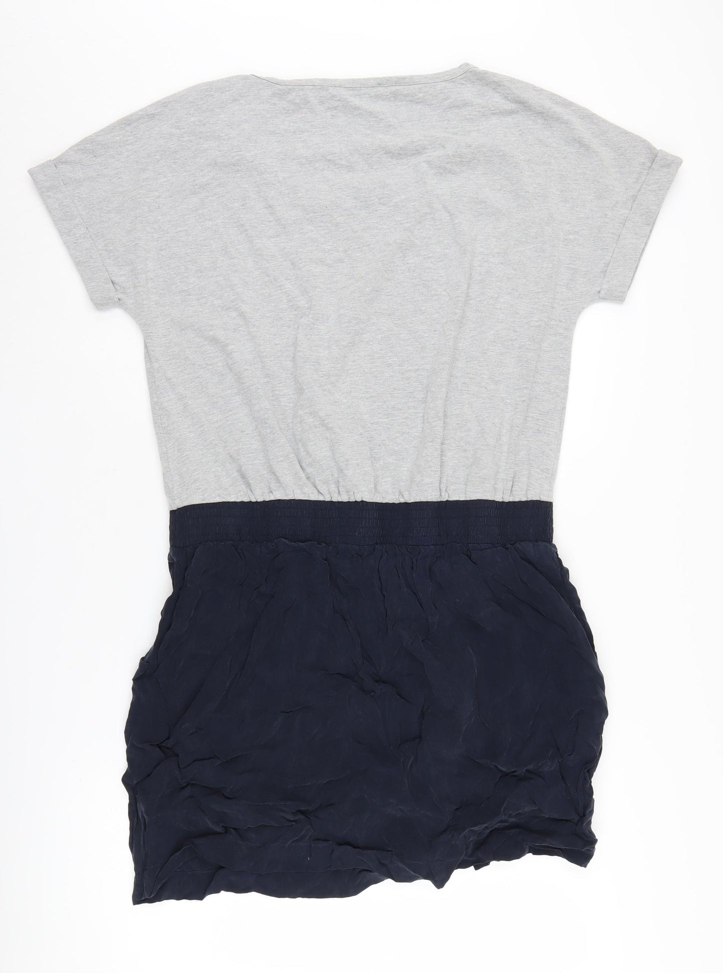 Marks and Spencer Women's Grey Navy T-Shirt Dress Size 16
