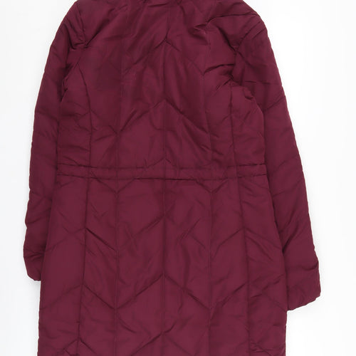 Marks and Spencer Women's Red Puffer Coat Size 8