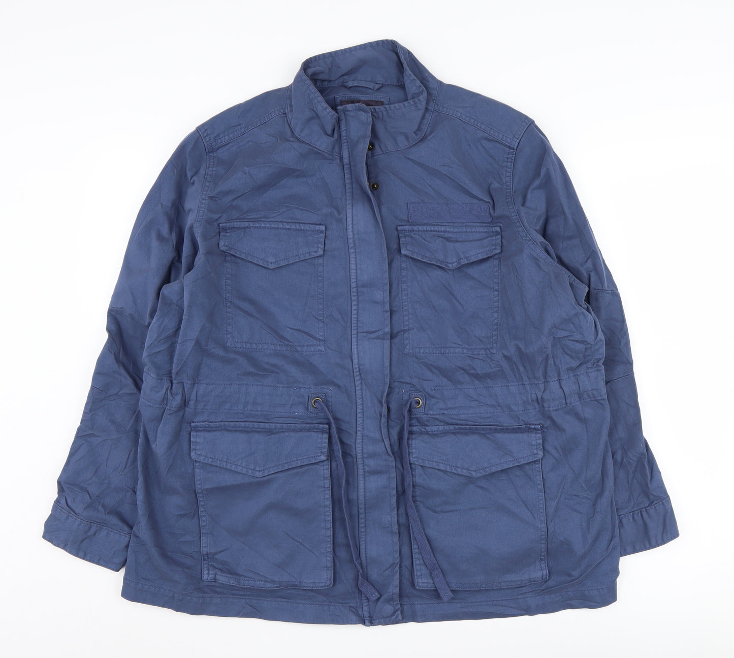 Marks and Spencer Women's Blue Military Jacket, Size 20
