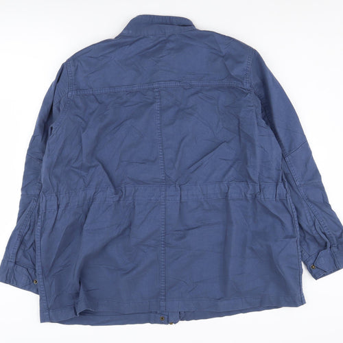 Marks and Spencer Women's Blue Military Jacket, Size 20