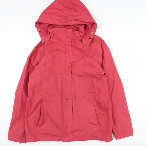 Peter Storm Women's Red Hooded Rain Coat Size 12