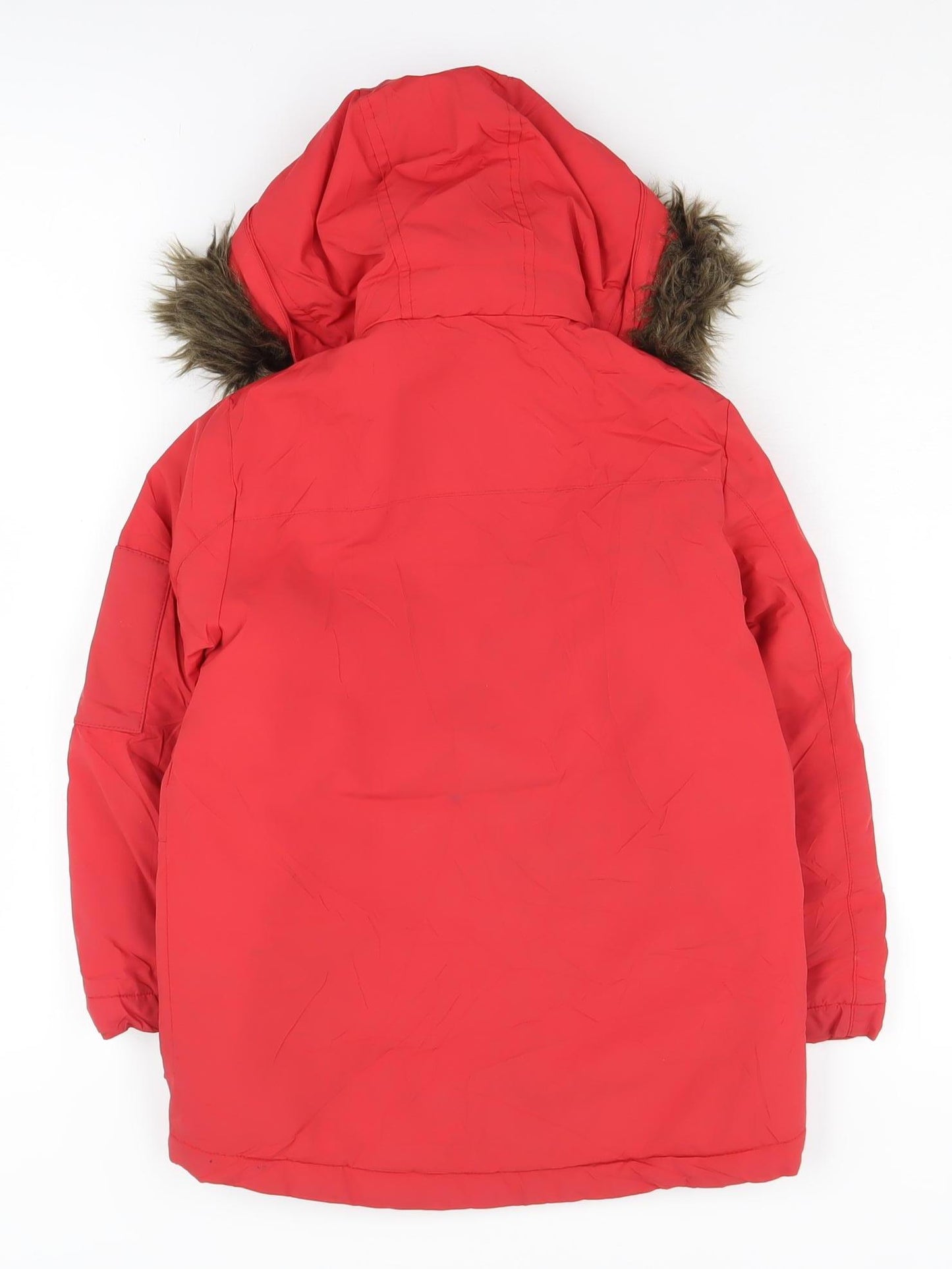 Marks and Spencer Boys Red Parka Jacket 5-6 Years, Hooded