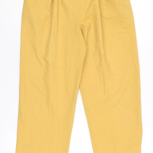 Rushcliffe Women's Yellow Straight Trousers Size 16