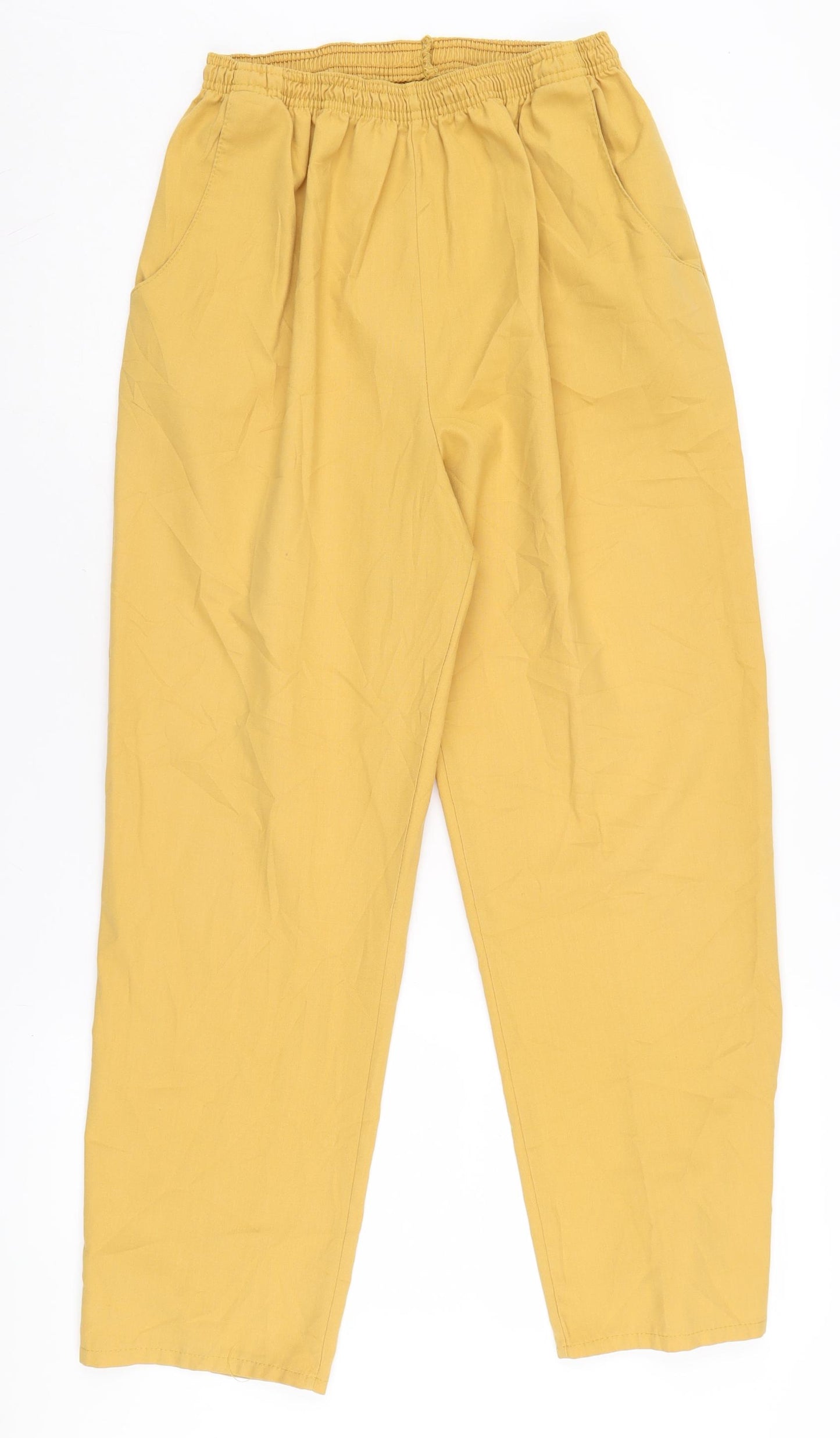 Rushcliffe Women's Yellow Straight Trousers Size 16