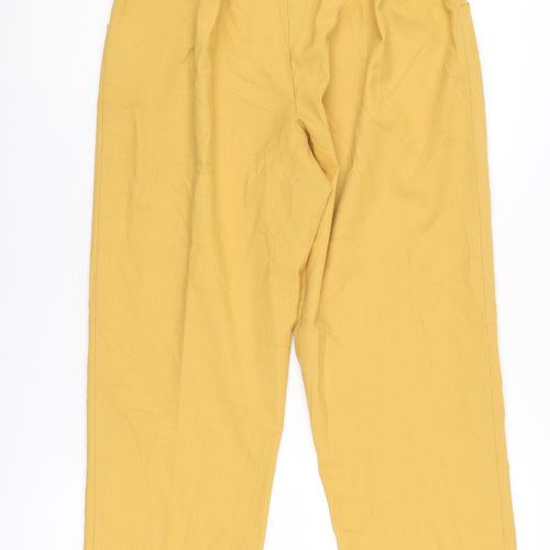 Rushcliffe Women's Yellow Straight Trousers Size 16