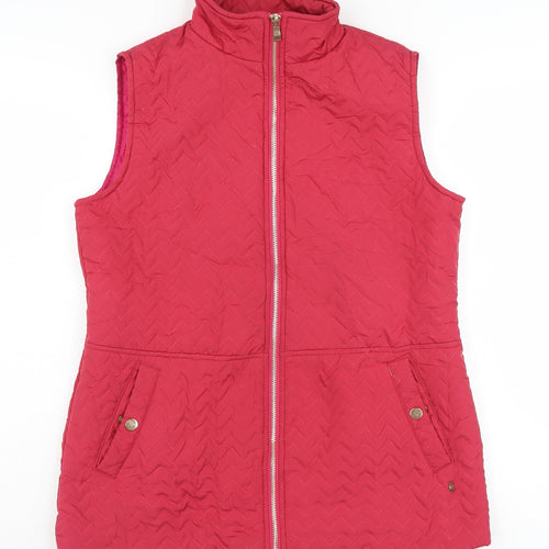 Jessica Graaf Women's Red Quilted Waistcoat Size S
