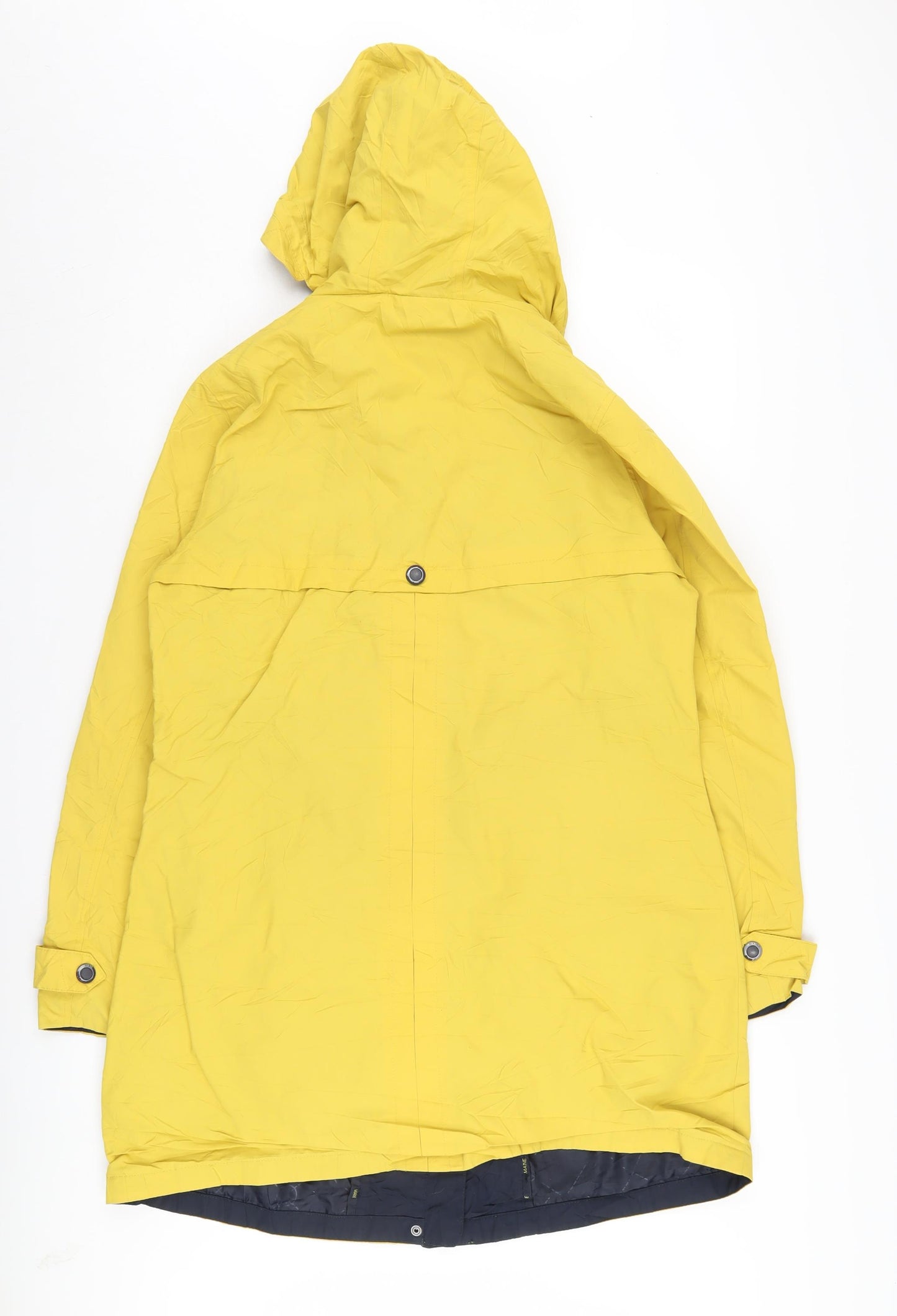 Maine Women's Yellow Long Hooded Parka Coat Size 14