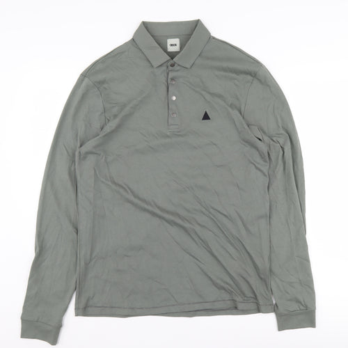 ASOS Men's Green Classic Long Sleeve Polo Shirt S